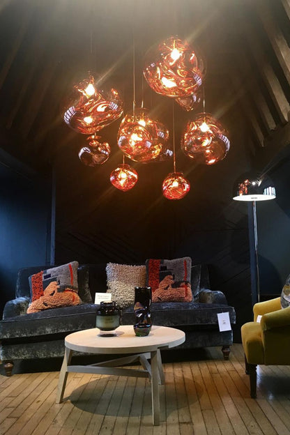 Stylish Round Glass Pendant Light Fixture