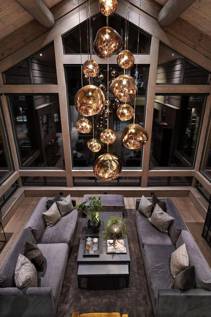 Stylish Round Glass Pendant Light Fixture