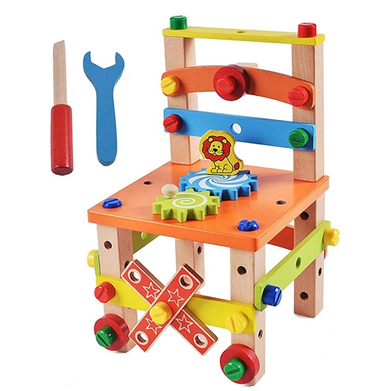 Mini Wooden Kids Table Chair Set - Fesara