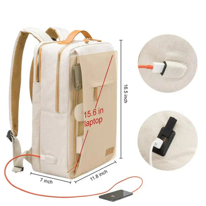 Waterproof Laptop Bag with USB Charger for 15.6 Inch Laptops