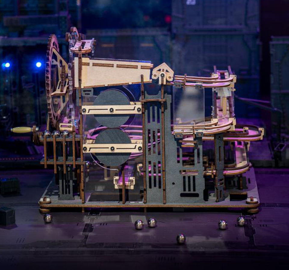 Glowing Marble Run Coaster Set