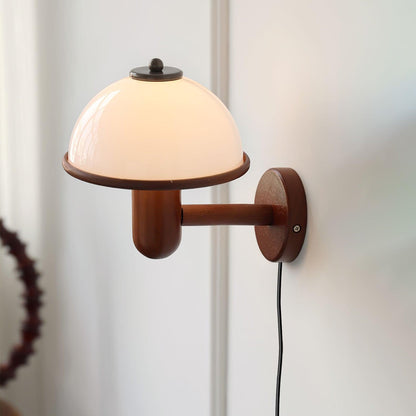Rustic Wooden LED Wall Light