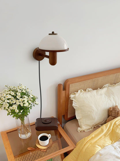 Rustic Wooden LED Wall Light
