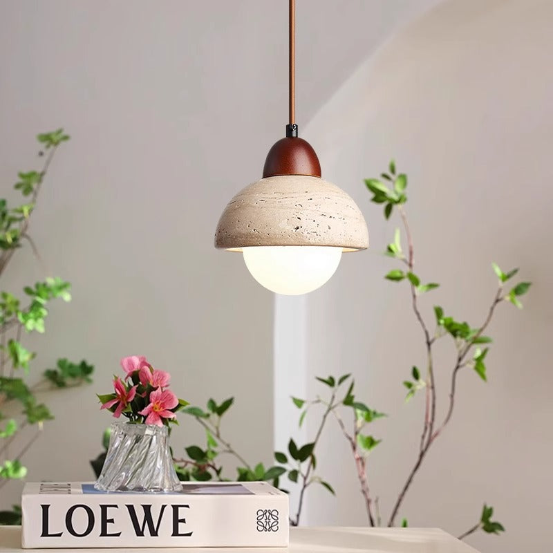 Unique Fungi Shaped Stone Hanging Lamp - Fesara