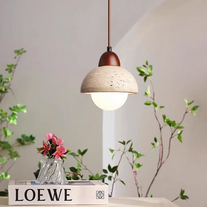 Unique Fungi Shaped Stone Hanging Lamp - Fesara