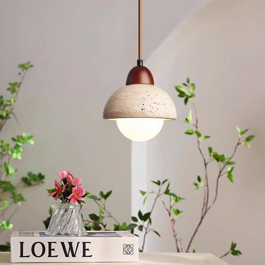Unique Fungi Shaped Stone Hanging Lamp - Fesara