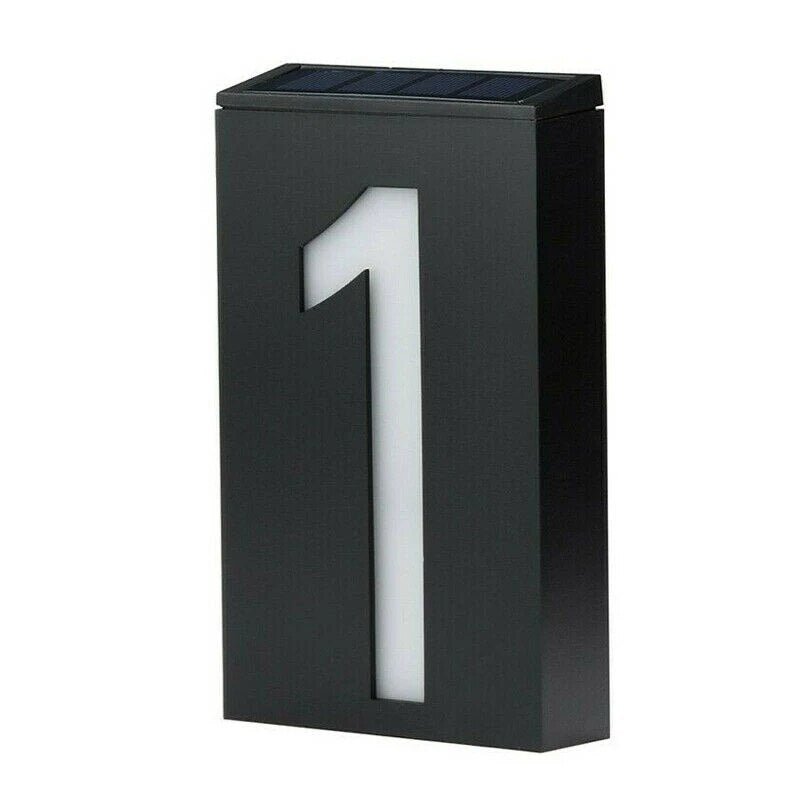 Solar Powered House Number Sign - Eco Friendly Modern
