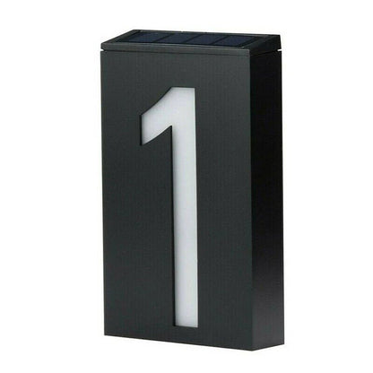 Solar Powered House Number Sign - Eco Friendly Modern