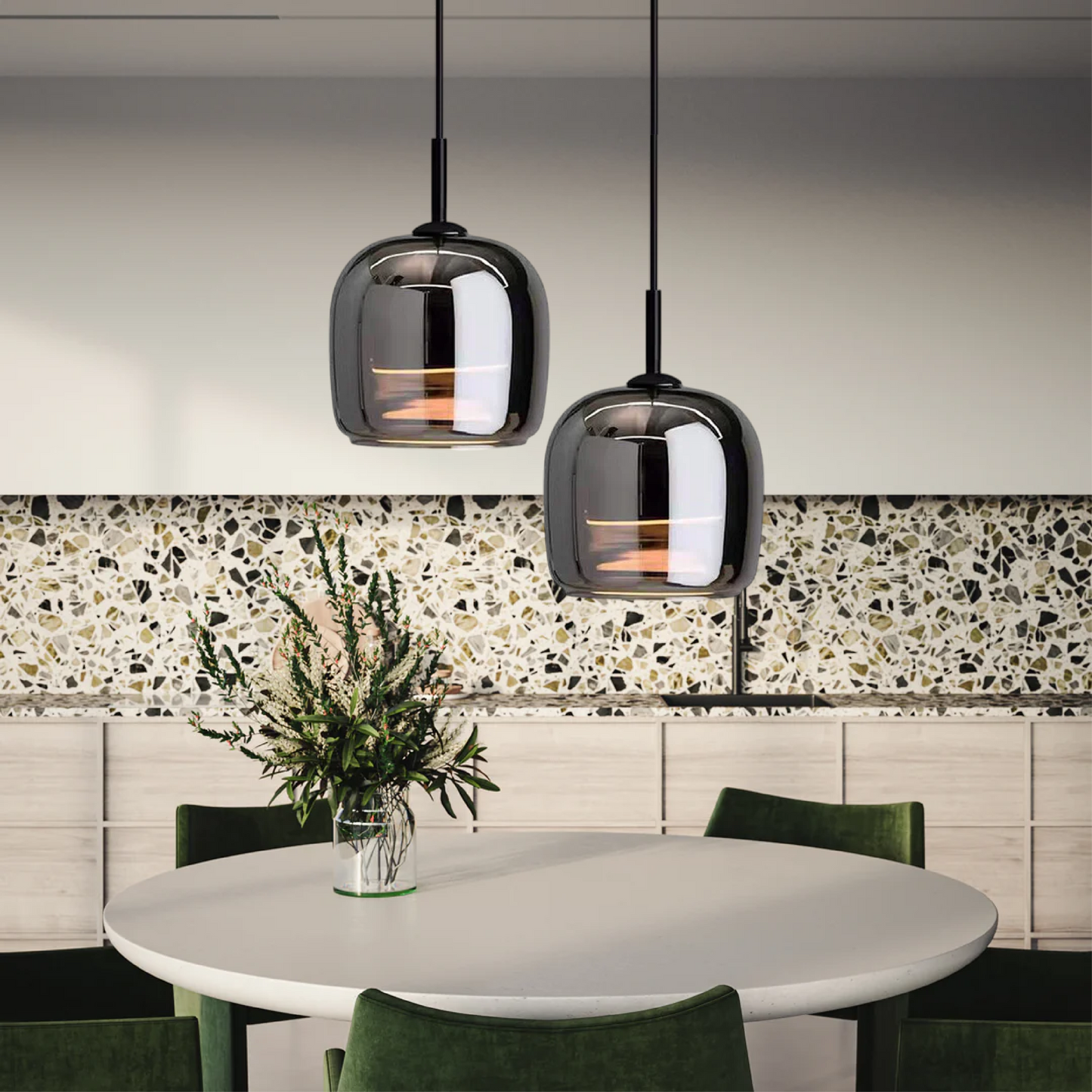 Modern Black Drop Pendant Ceiling Lamp