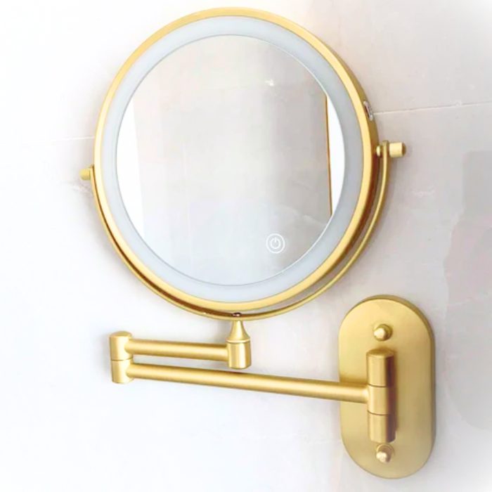 Portable LED Makeup Mirror with 3X Magnification