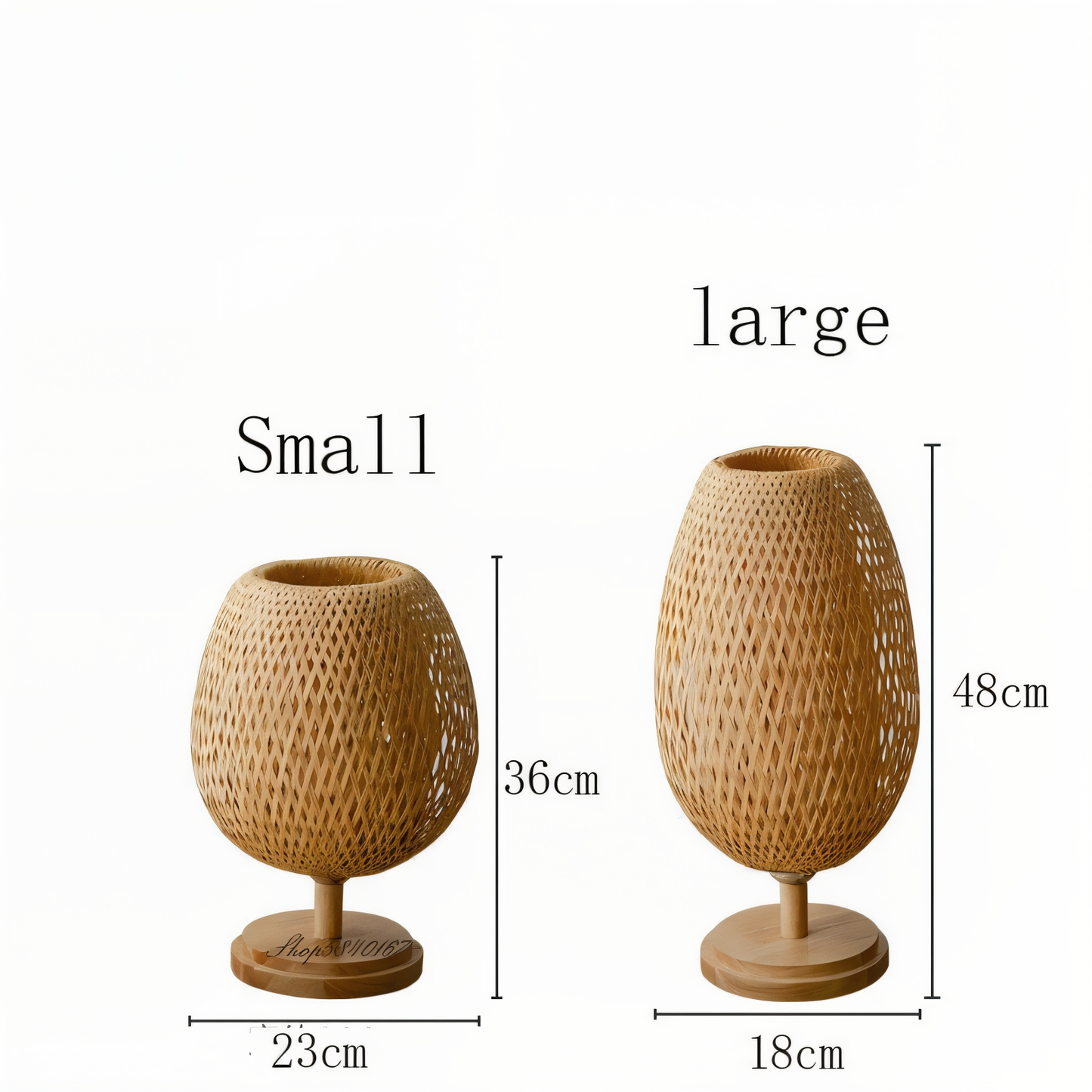 Rustic Bamboo Desk Lamp – Natural Woven Table Light