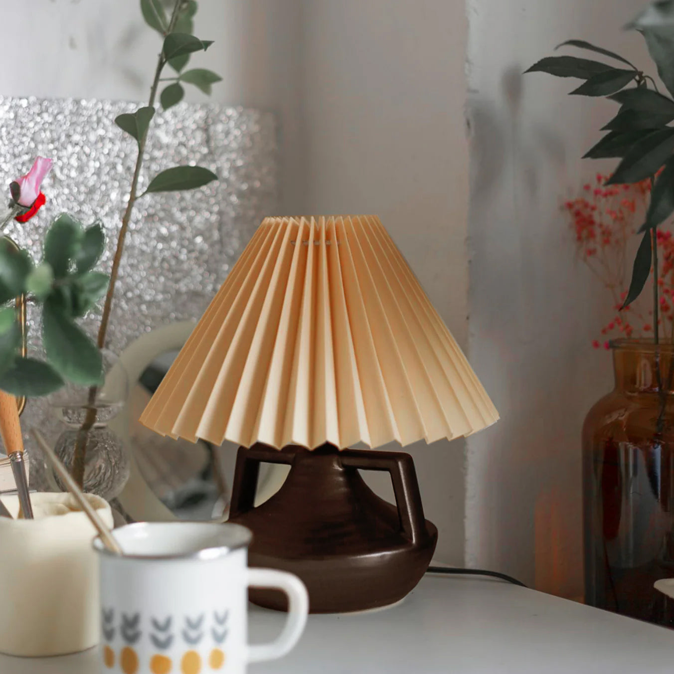 Soft Glow Table Lamp with Fabric Shade