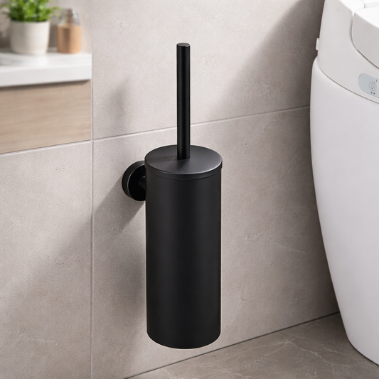 Sleek Stainless Steel Toilet Brush Set with Compact Design - Fesara