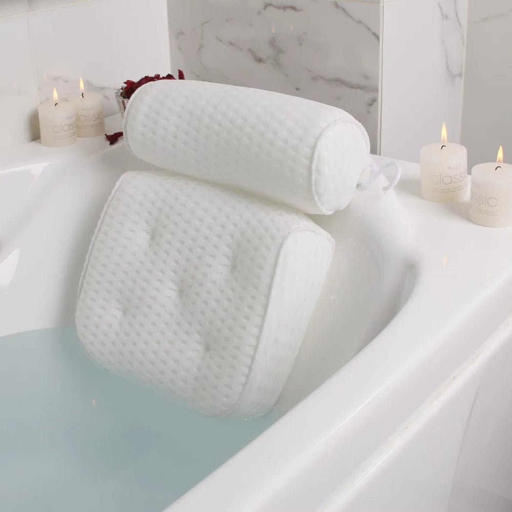 Comfortable Bath Pillow with Neck and Shoulder Relief