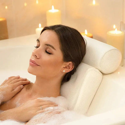 Comfortable Bath Pillow with Neck and Shoulder Relief