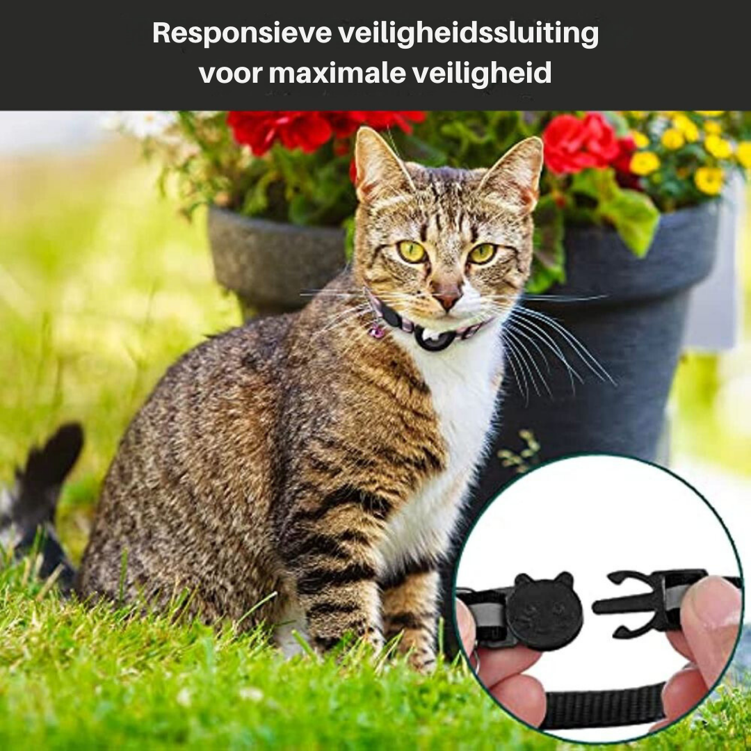 Cat GPS Tracker Collar with Quick Release Closure and Reflective Design for Enhanced Night Visibility-5