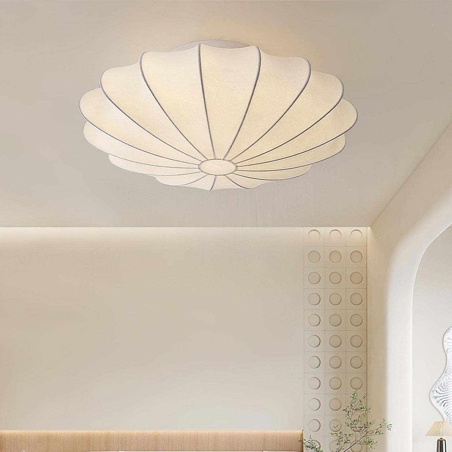 Stylish Shell Fabric Pendant Light
