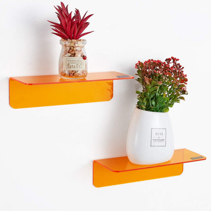 Colorful Wall Mounted Acrylic Shelf Set - Fesara