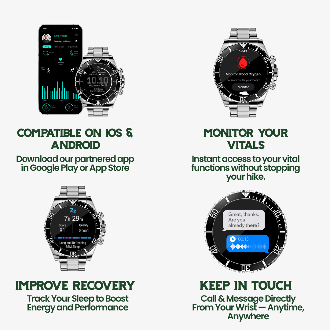 Advanced GPS Smartwatch with Fitness Tracker & Long Battery
