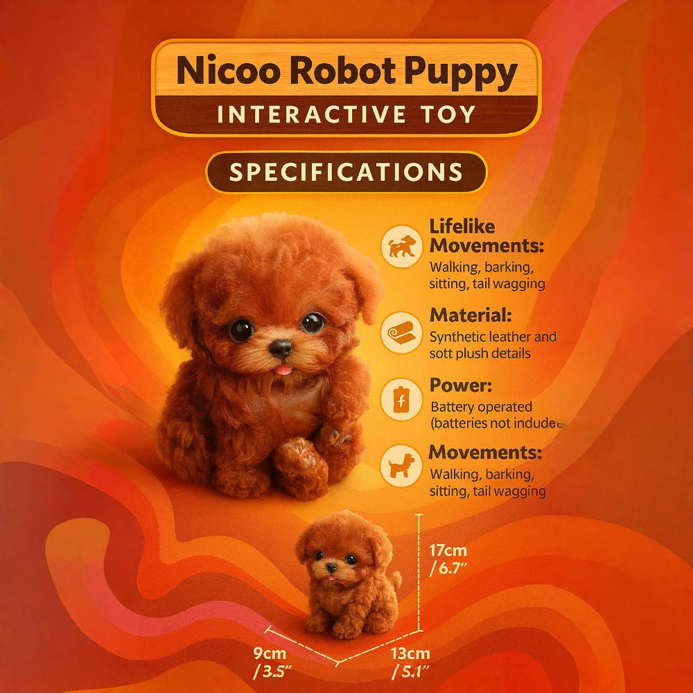 Fesara Interactive Puppy Toy Realistic Pet Dog for Children
