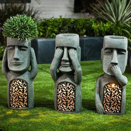 Colorful Island Garden Statue with LED Glow