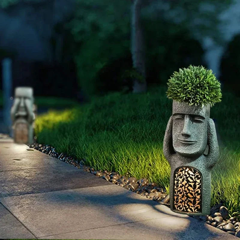 Colorful Island Garden Statue with LED Glow
