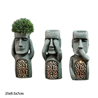 Colorful Island Garden Statue with LED Glow