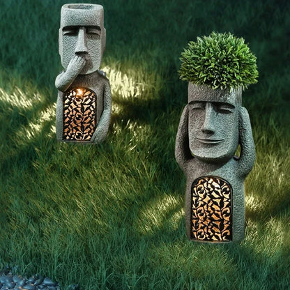 Colorful Island Garden Statue with LED Glow