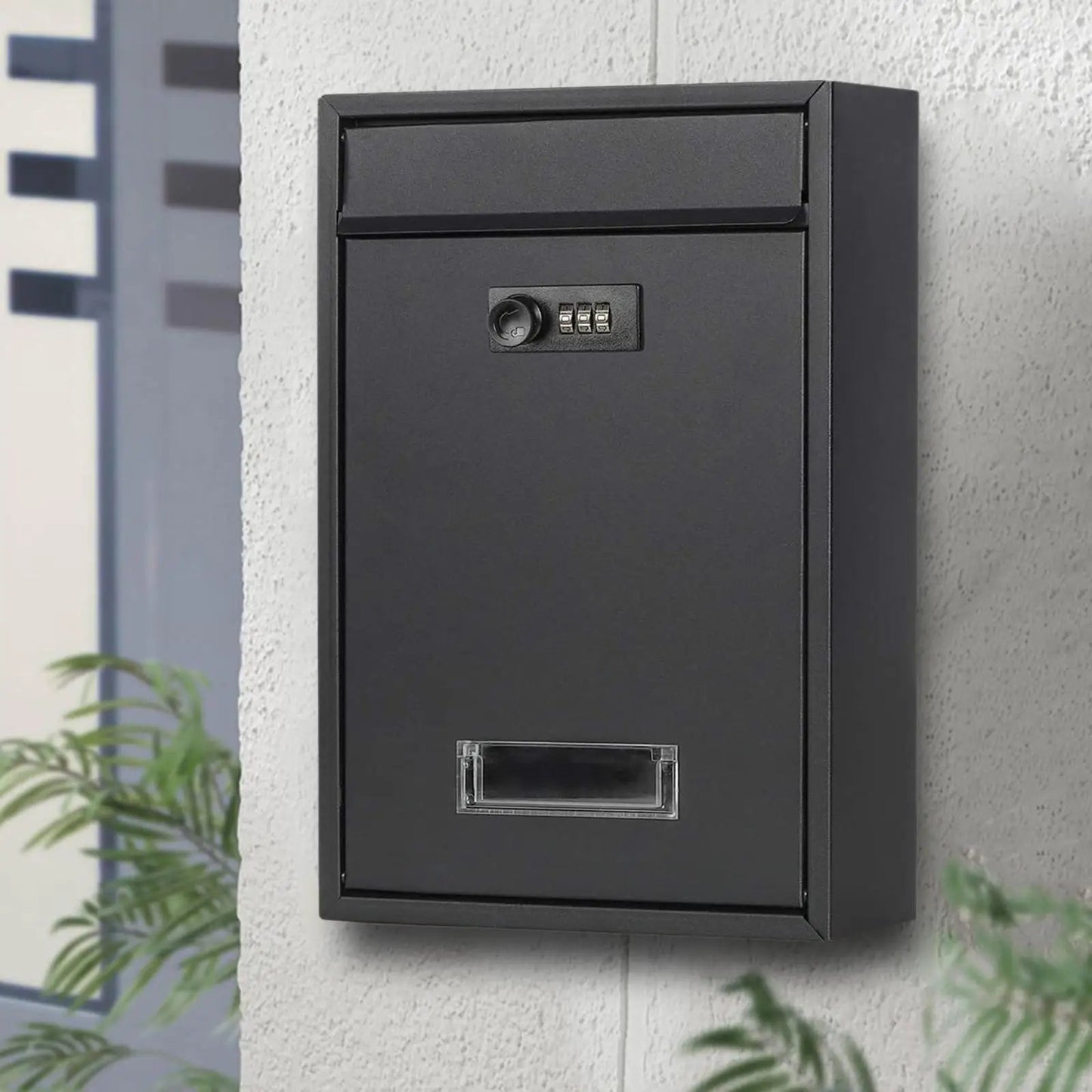 NoirGuard | Secure Stylish Black Letterbox with Combination Lock 6
