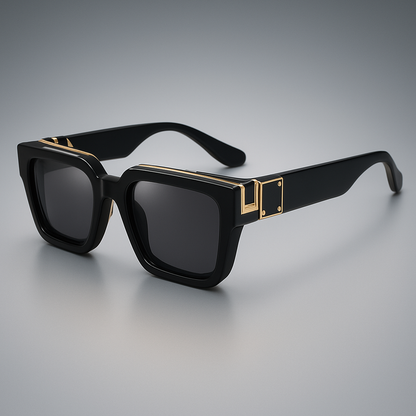 NoirShade | Stylish Unisex Black Square UV Protection Sunglasses 10