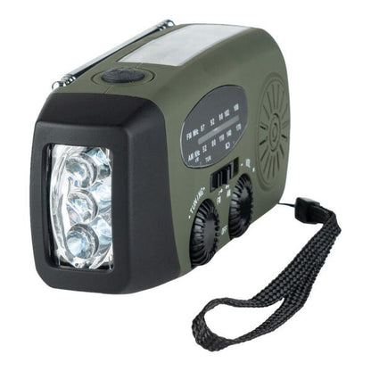 Portable Emergency Radio with Flashlight and Charger
