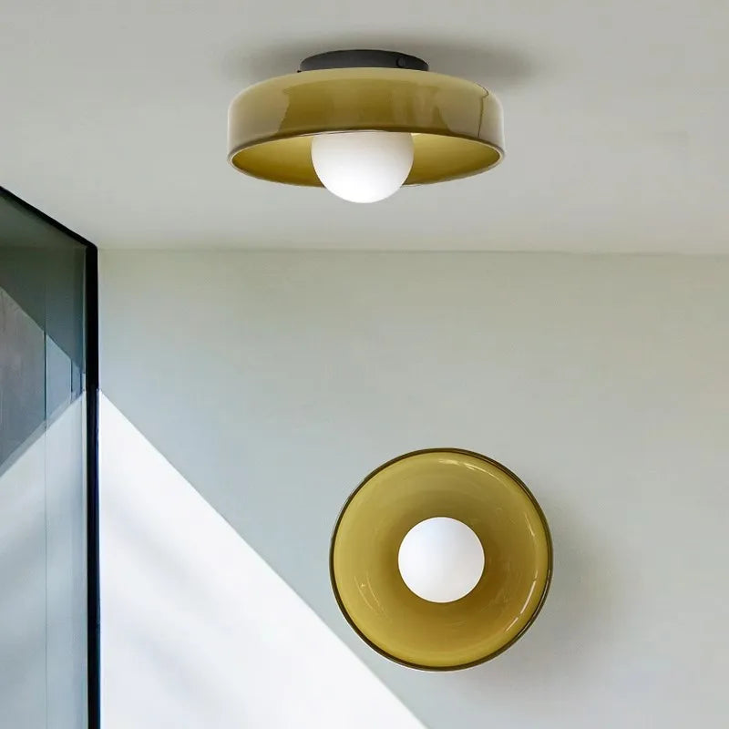 Simple Glass Hanging Lamp for Contemporary Homes - Fesara