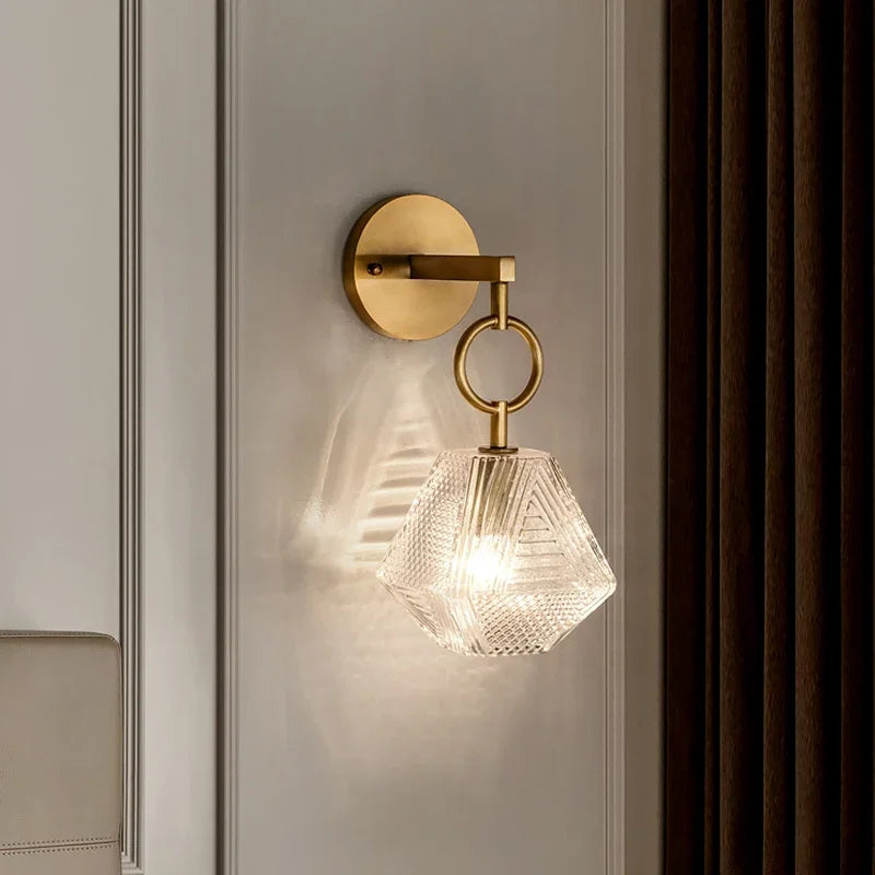 Soft Glow Glass Wall Lamp - Fesara
