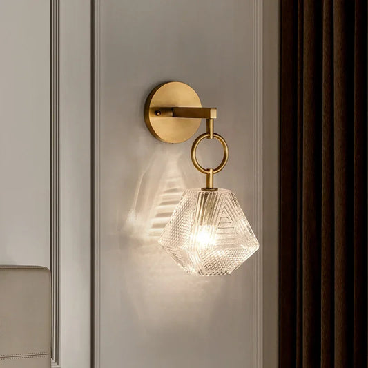 Soft Glow Glass Wall Lamp - Fesara