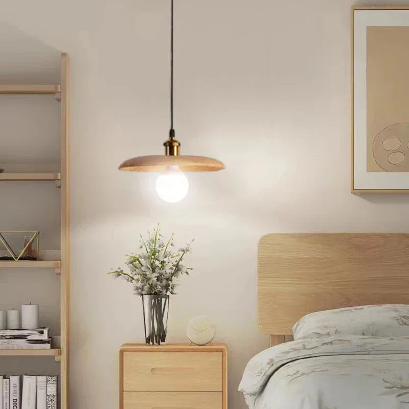 Rustic Wooden Hanging Light