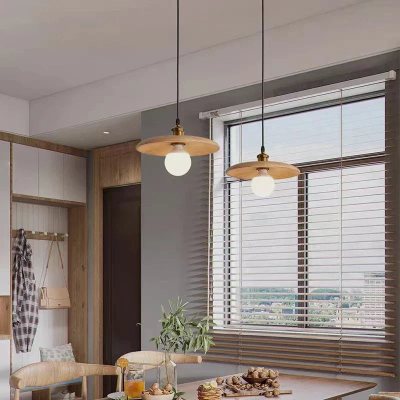 Rustic Wooden Hanging Light