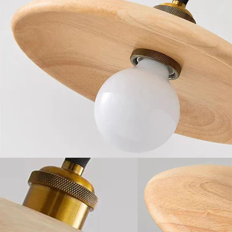 Rustic Wooden Hanging Light