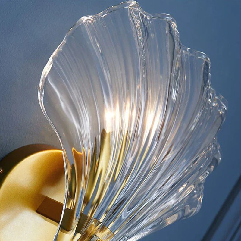 Seashell Glass Coastal Wall Light