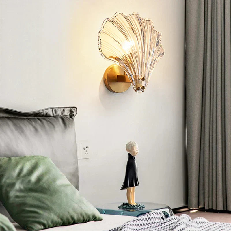 Seashell Glass Coastal Wall Light