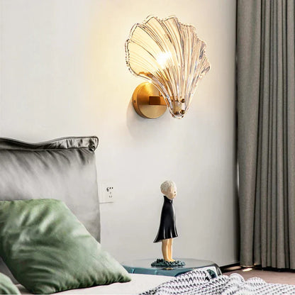 Seashell Glass Coastal Wall Light