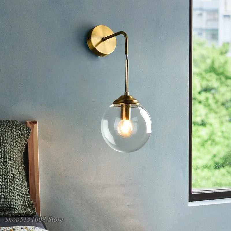 Stylish Nordic Glass Wall Light for Living Room