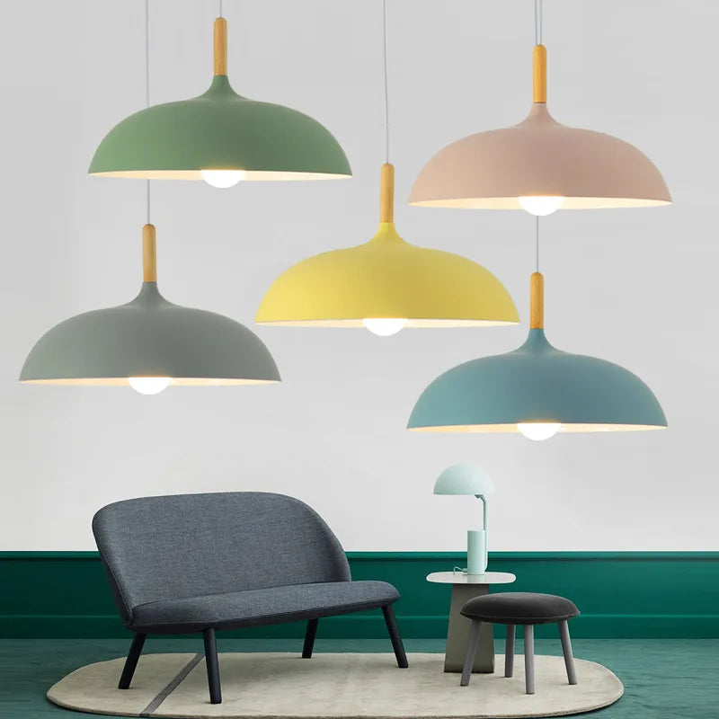Rustic Wooden LED Hanging Light - Fesara