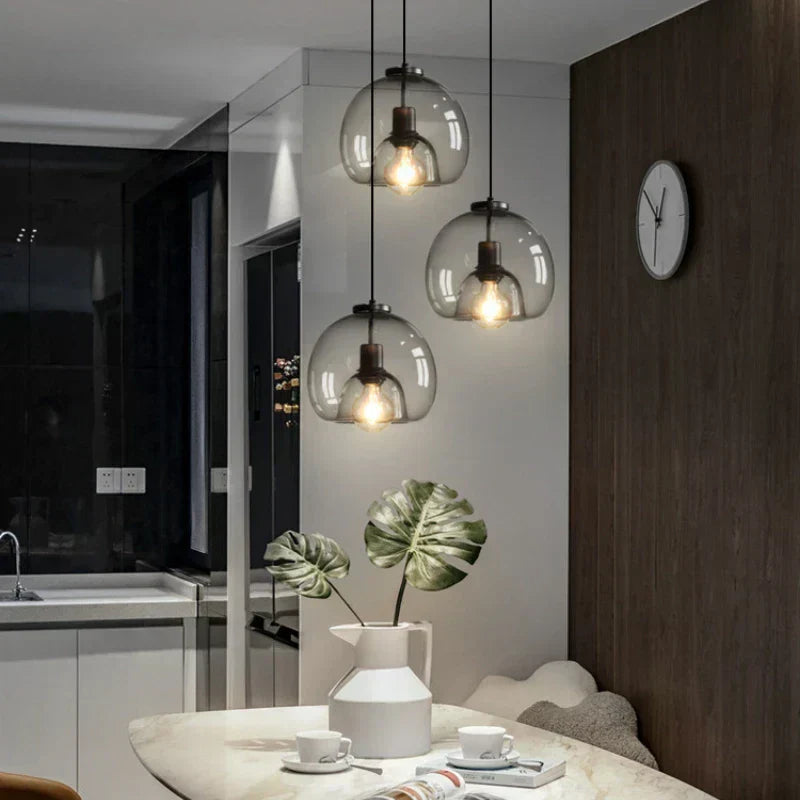 Elegant Glass Pendant Lighting Fixture - Fesara