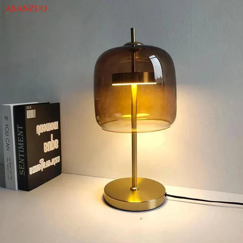 Sleek Gray Table Lamp