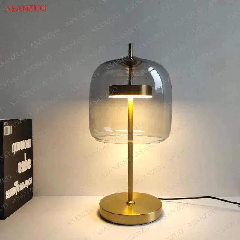 Sleek Gray Table Lamp