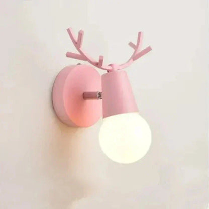 Rustic Deer Antler Wall Lamp