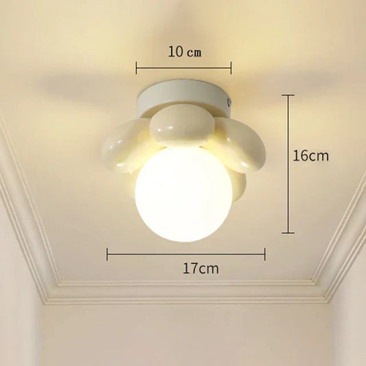 Elegant Floral Glass Pendant Light - Fesara