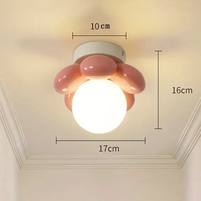 Elegant Floral Glass Pendant Light