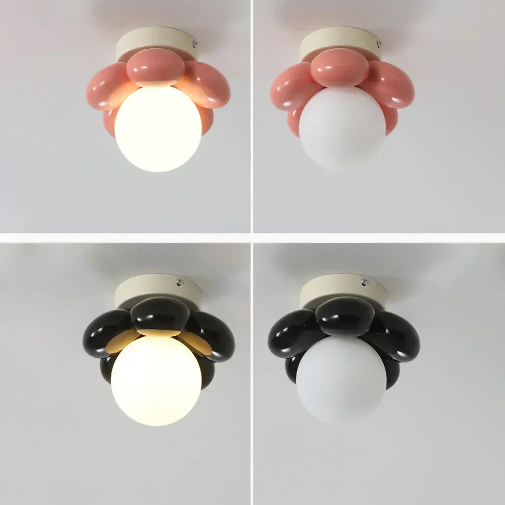 Elegant Floral Glass Pendant Light
