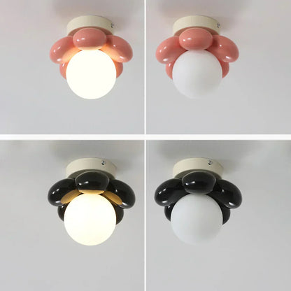 Elegant Floral Glass Pendant Light